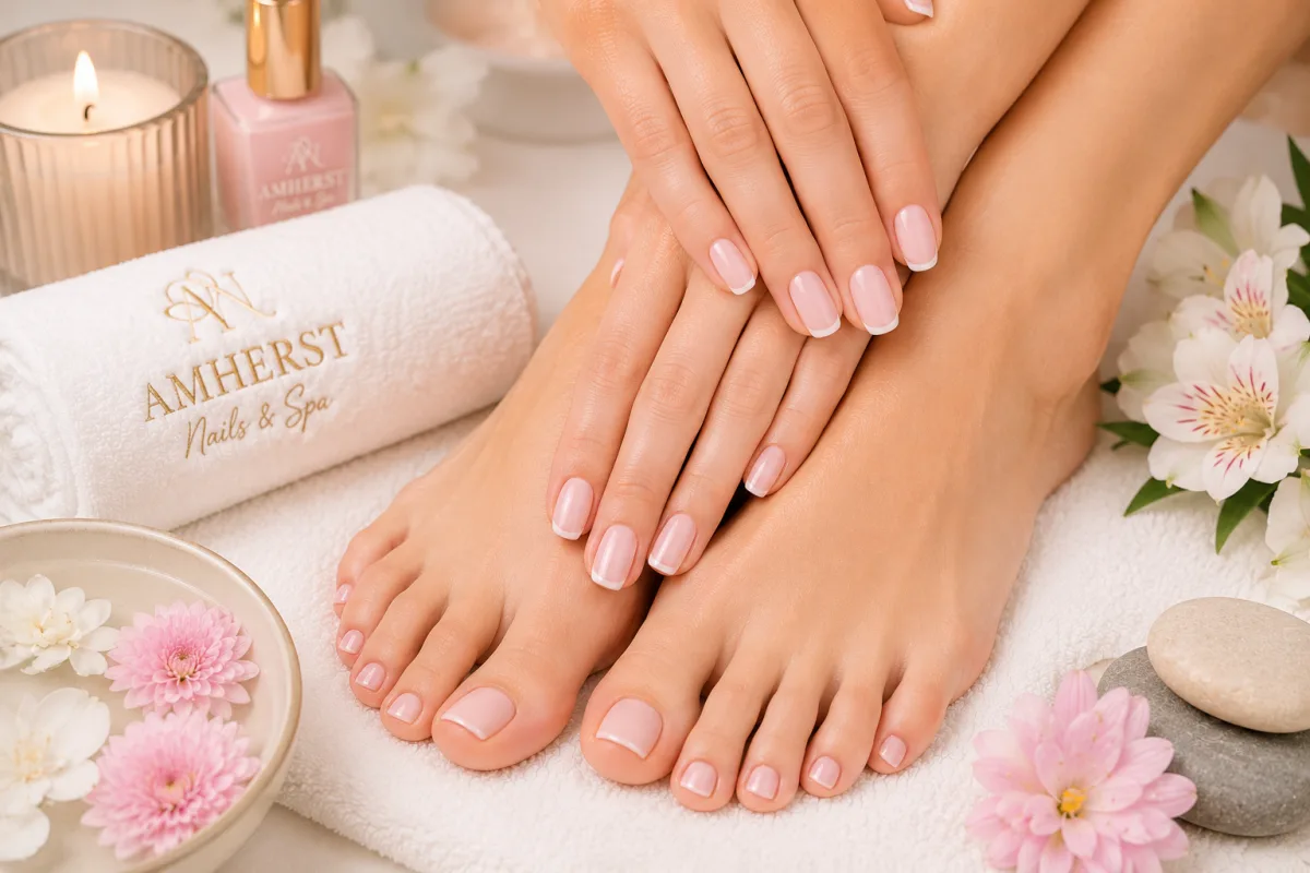 Amherst Nails manicure and pedicure set